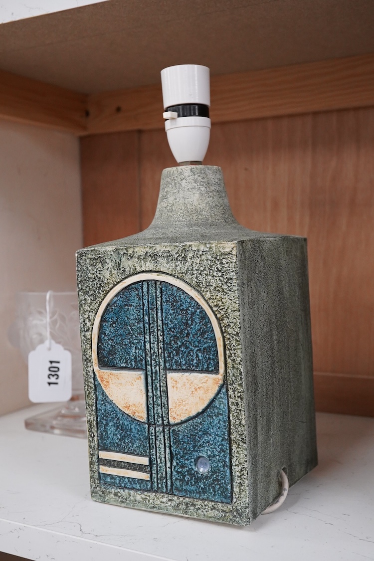 A Troika lamp base by Annette Walters, 23cm, boxed